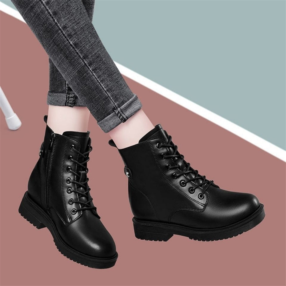 Women's Cotton Shoes Thick Heel Sole British Style Ankle Boots