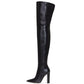 Women's Plus Size Pointed Snakeskin High Over-The-Knee Boots.