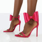 Stylish Solid Color High Heel Sandals: Minimalist Design, Bowknot Buckle - EnigmaParis