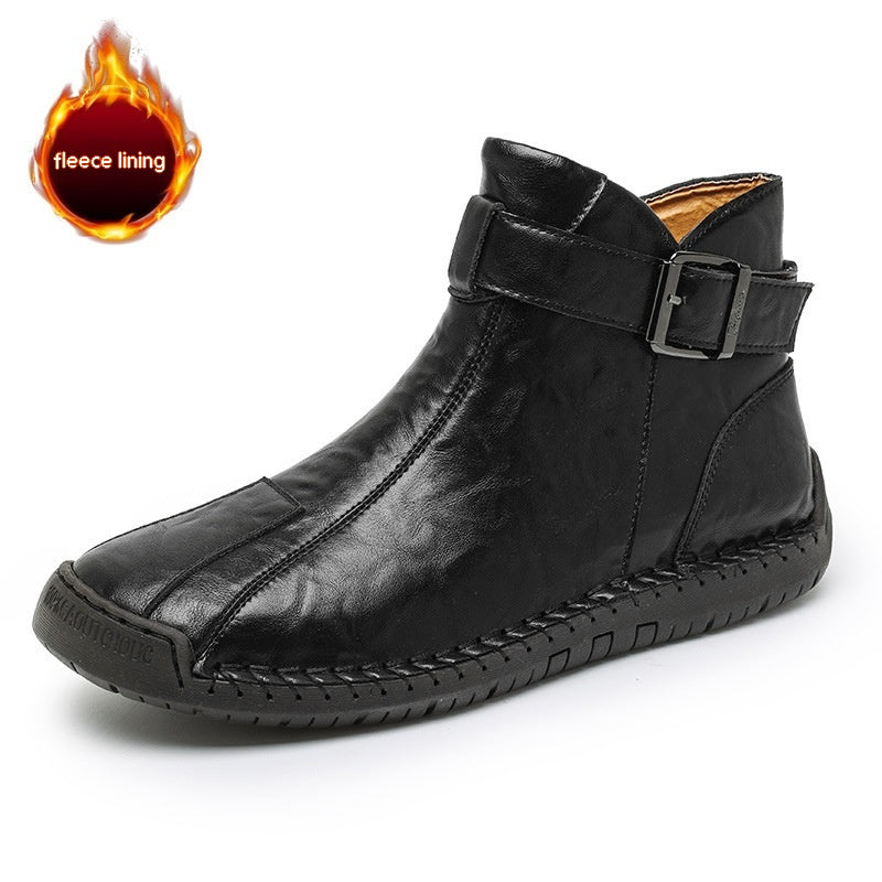 High-Quality Genuine Leather High-Top Men's Boots | Enigma Paris - EnigmaParis