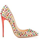 Color rivet high heels