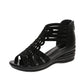 Wedge Fish Mouth Rhinestone Sandals