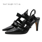 Women's Fashion Leather High Heel Toe Cap Sandals
