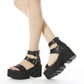 Brand Cool Leisure Platform Chunky Heels Gladiator Gothic Girls Women