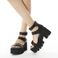 Brand Cool Leisure Platform Chunky Heels Gladiator Gothic Girls Women