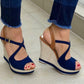 Toothy Waterproof Platform Wedge Sandals Women's Shoes