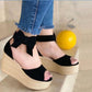 Fish Mouth Suede Sandals Women'S Shoes With Platform Platform