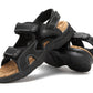 Men'S Sandals Leather Toe Platform Top Layer Cowhide Outdoor Casual Sandals