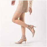 Slippers For Women's Wear New Summer Willow Nail Half Drag Pointy Lazy Baotou Sandals For Women