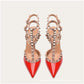 Slippers For Women's Wear New Summer Willow Nail Half Drag Pointy Lazy Baotou Sandals For Women