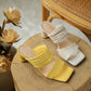 Fashion Lady's Block Heel Square Toe Sandals