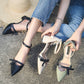 Pointed Toe Buckle Plus Size Fairy Style Toe Cap Sandals