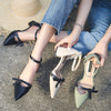Pointed Toe Buckle Plus Size Fairy Style Toe Cap Sandals