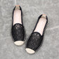 Linen Grass Edge Lace Fisherman Shoes Women's Flat-bottomed Leisure Pedal