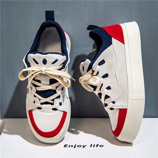 Low-Top Men's Thick Bottom Skateboard Shoes