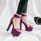 16CM SUPER HEEL PLATFORM SATIN ROMA SANDALS - Enigmaparis