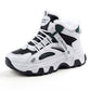 Fashion Black White Lace-up Sneakers Winter Warm All-match Plush Shoes Women Plus Velvet Fleece Flat High-top Sports Shoes - EnigmaParis