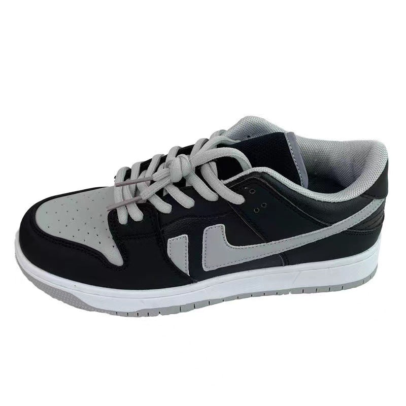 Women's Shadow Gray Shoes Skateboard Trendy Low-top Platform Versatile Ins Casual Sneaker.