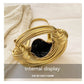 Instafamous Metal Noodles Underarm Bag Fashion Shiny Surface