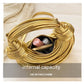 Instafamous Metal Noodles Underarm Bag Fashion Shiny Surface