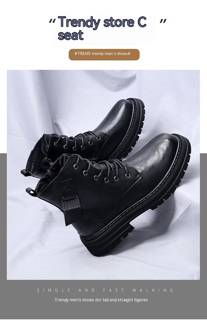 Warm and Stylish Autumn & Winter Men's Boots | Thick Bottom, Round Toe | Enigma Paris - EnigmaParis