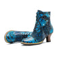 Vintage Print Fashion Lace Up Women's Boots - EnigmaParis