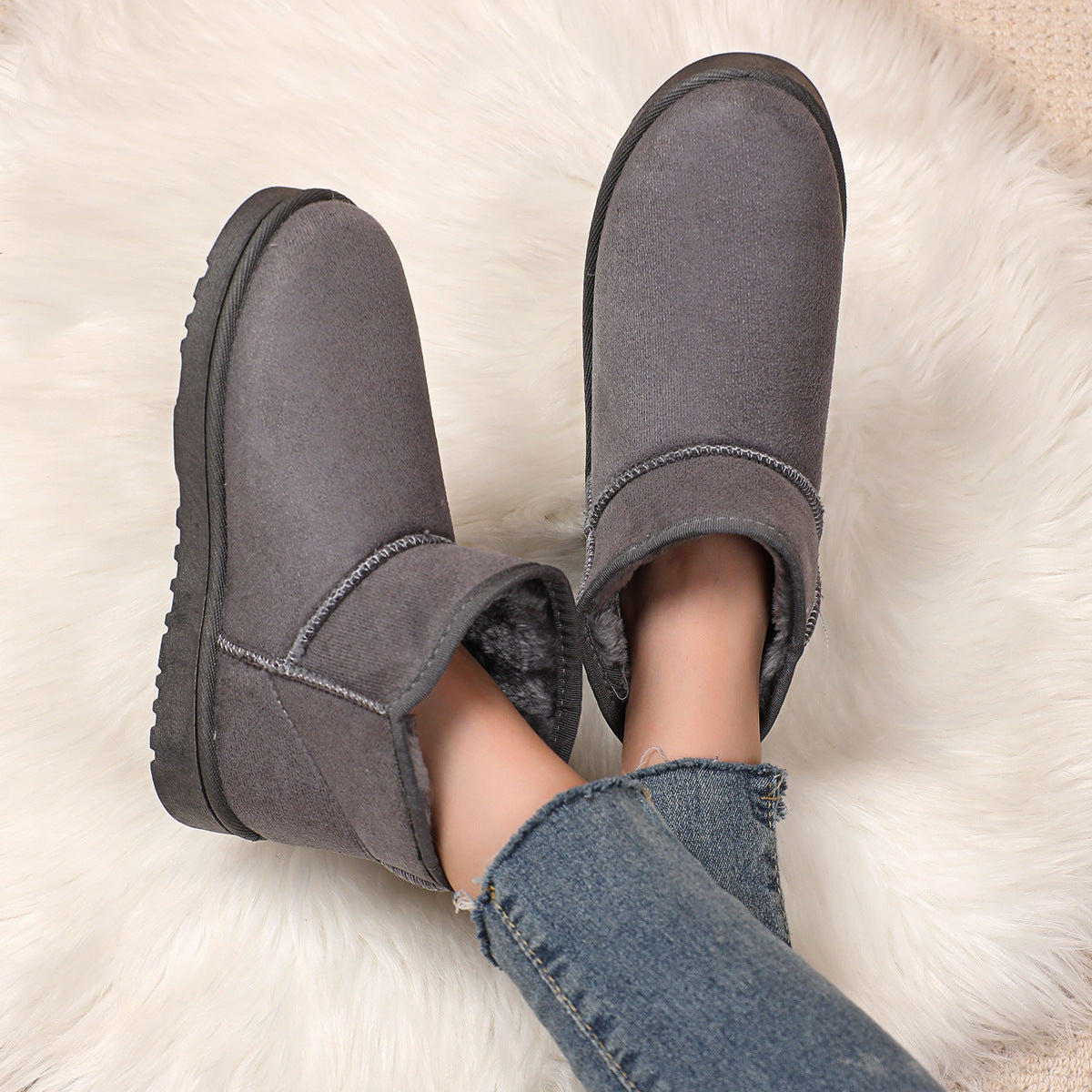 Winter Women's Warm Cotton Velvet Snow Boots - EnigmaParis