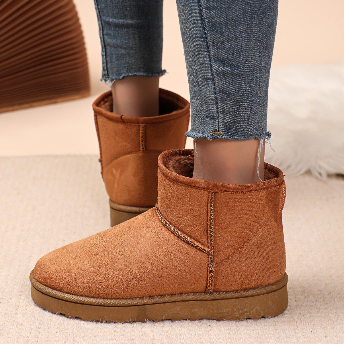 Winter Women's Warm Cotton Velvet Snow Boots - EnigmaParis