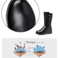 Winter Flat Non-slip Leather Shoes Fleece-lined Thermal Middle Tube Cotton Boots - EnigmaParis