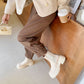 Women's Korean-style Thick High Heel Leather Round Toe Martin Boots - EnigmaParis