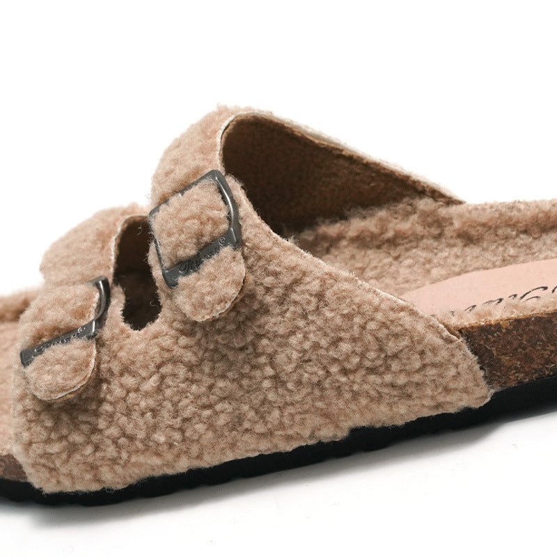 Women's Casual Beach Shoes Warm Buckle Slippers - EnigmaParis