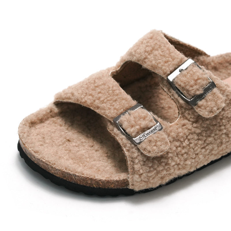 Women's Casual Beach Shoes Warm Buckle Slippers - EnigmaParis