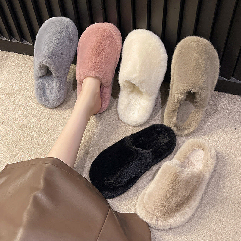 Women's Fashion All-matching Fluffy Slippers - EnigmaParis