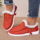 Women's Round Head Lace Plus Velvet Warm Shoes - EnigmaParis