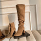 Slimming Chunky Heel High Boots - EnigmaParis