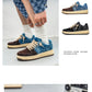 Men's Leisure Denim Board Shoes - Lace-up Flats for Skateboarding