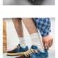 Men's Leisure Denim Board Shoes - Lace-up Flats for Skateboarding