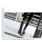 Large Size Mid Heel High Leg Boots with Metal Decoration.