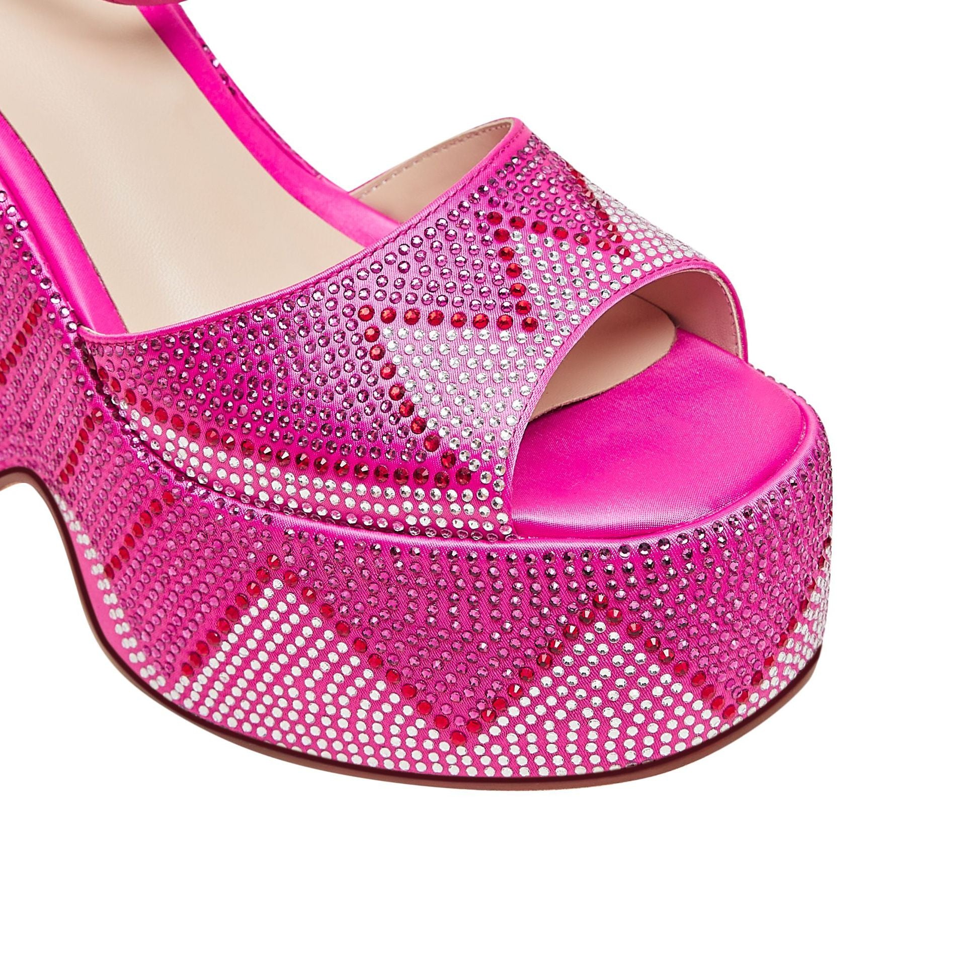 Luxury Rhinestone Platform Wedge Sandals - Stylish Thick Bottom Plus Size Footwear - EnigmaParis
