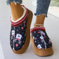 Women's Shoes Cartoon Pattern Thick Bottom Plush Low Top Toe Cap Lazy Slippers - EnigmaParis
