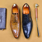 Men's Korean-style British Casual Alligator Pattern Leather Shoes