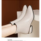 Women's British-style Fashionable Chunky Heel Martin Boots