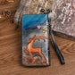 First Layer Cowhide Wallet Long Zip Wallet
