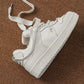 Men's Height-Increasing White Shoes – Lace-Up Comfort