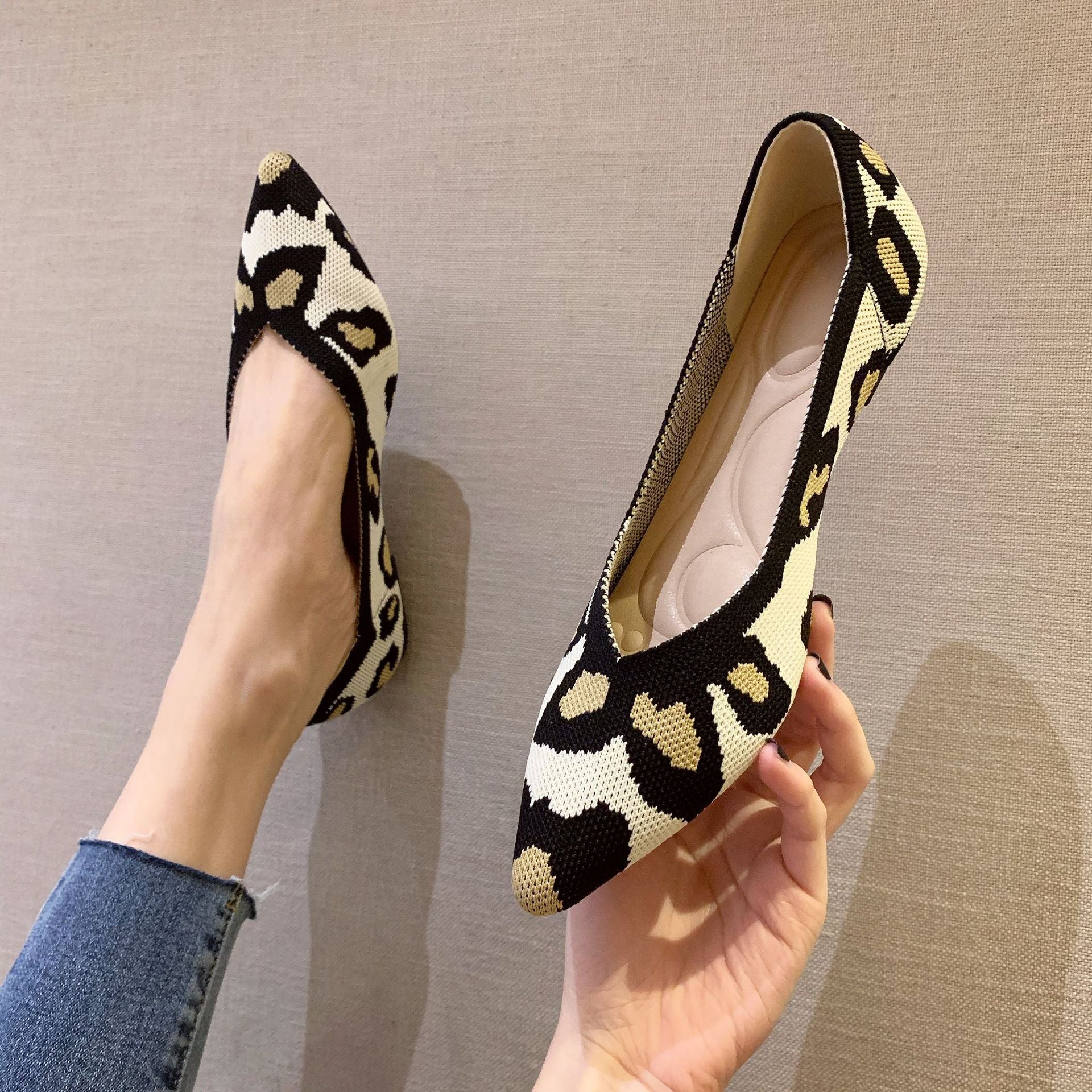 Women's Fashion Flyknit Pointed Braided Shoes - EnigmaParis