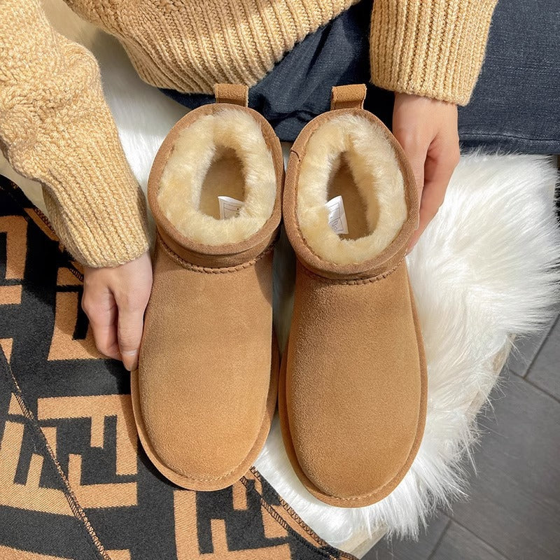 Women's Short Fashion Snow Boots - Versatile and Comfortable Winter Footwear - EnigmaParis