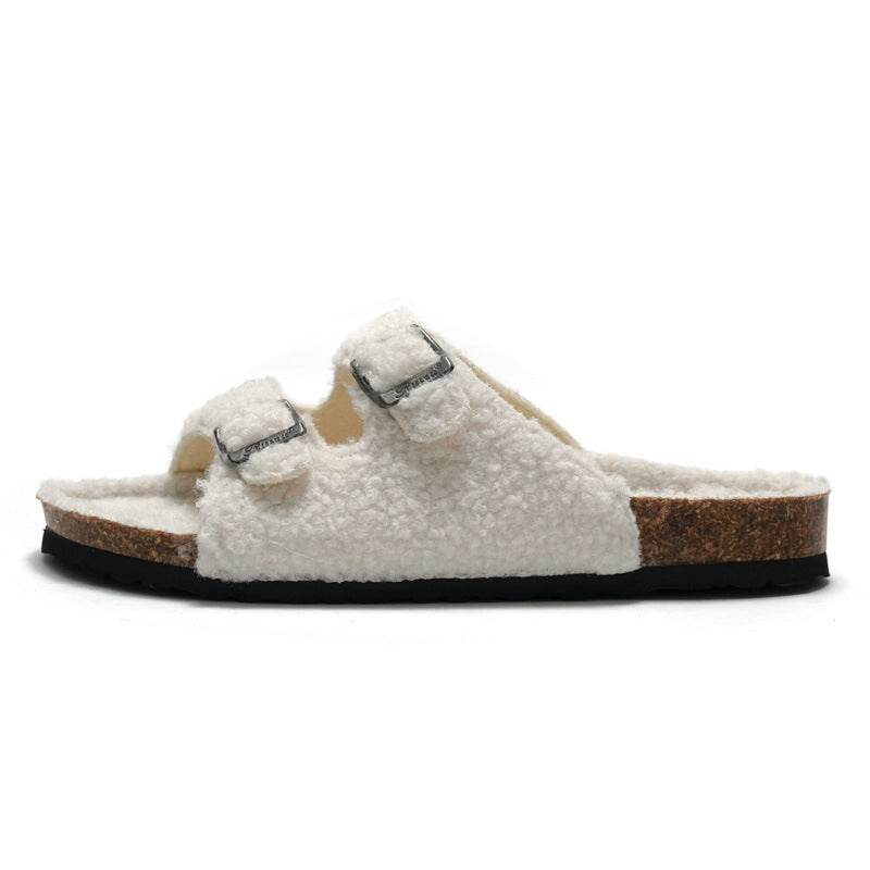 Women's Casual Beach Shoes Warm Buckle Slippers - EnigmaParis