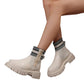 Women's Fashionable Knitted Women's Middle Boots - EnigmaParis