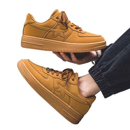 Men's Stylish Thick-Soled White Casual Sneakers – Fashionable Comfort