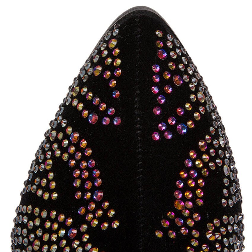 Mixed-Blood Pointed Fancy Diamond Party Boots